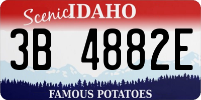 ID license plate 3B4882E