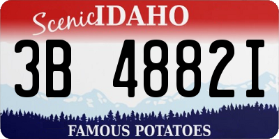 ID license plate 3B4882I