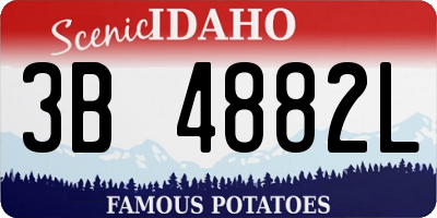 ID license plate 3B4882L