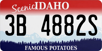 ID license plate 3B4882S