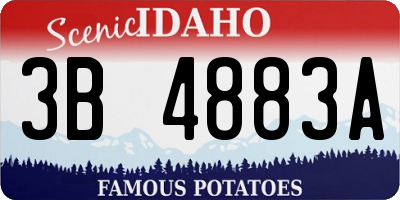 ID license plate 3B4883A