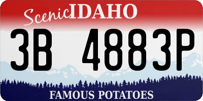 ID license plate 3B4883P
