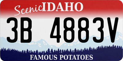 ID license plate 3B4883V