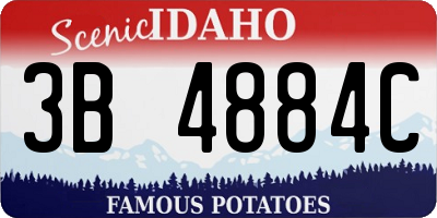 ID license plate 3B4884C