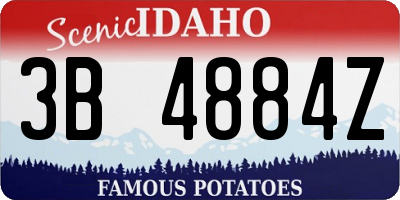 ID license plate 3B4884Z