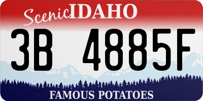 ID license plate 3B4885F