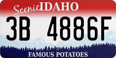 ID license plate 3B4886F