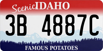 ID license plate 3B4887C