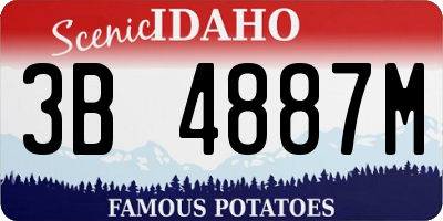 ID license plate 3B4887M