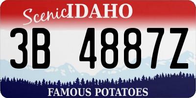 ID license plate 3B4887Z
