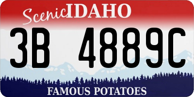 ID license plate 3B4889C