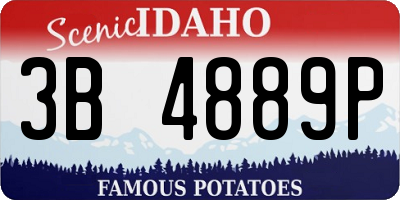 ID license plate 3B4889P