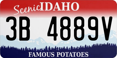 ID license plate 3B4889V