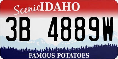 ID license plate 3B4889W