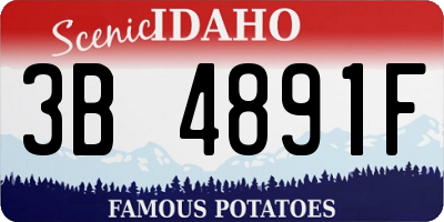 ID license plate 3B4891F