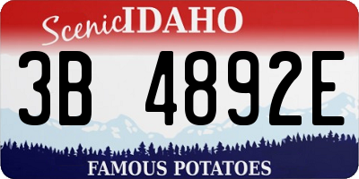 ID license plate 3B4892E