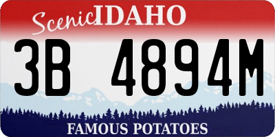 ID license plate 3B4894M