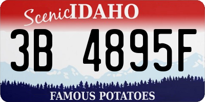 ID license plate 3B4895F