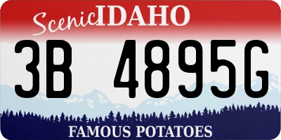 ID license plate 3B4895G