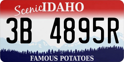 ID license plate 3B4895R