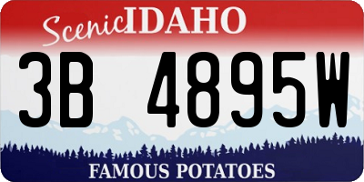 ID license plate 3B4895W