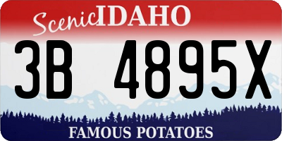 ID license plate 3B4895X