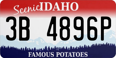 ID license plate 3B4896P