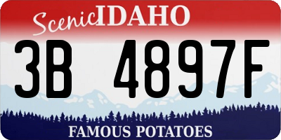 ID license plate 3B4897F