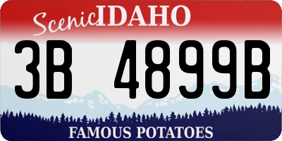 ID license plate 3B4899B