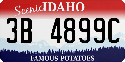 ID license plate 3B4899C
