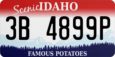 ID license plate 3B4899P