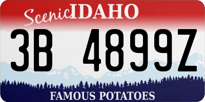 ID license plate 3B4899Z