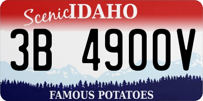 ID license plate 3B4900V