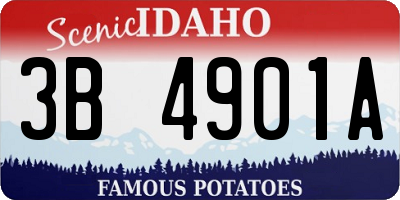 ID license plate 3B4901A