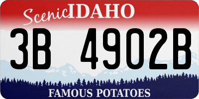 ID license plate 3B4902B