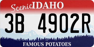 ID license plate 3B4902R