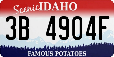 ID license plate 3B4904F
