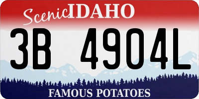 ID license plate 3B4904L