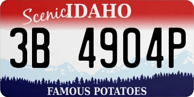 ID license plate 3B4904P