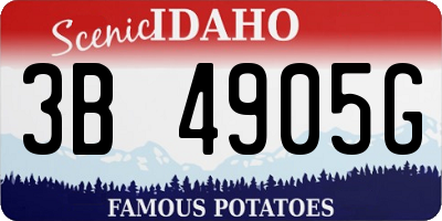 ID license plate 3B4905G