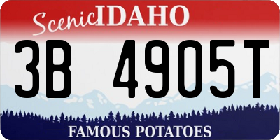 ID license plate 3B4905T