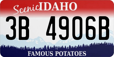ID license plate 3B4906B