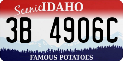 ID license plate 3B4906C