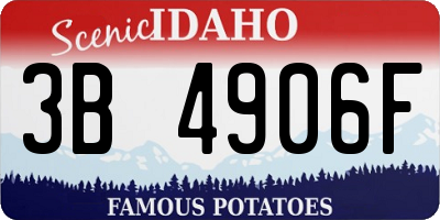 ID license plate 3B4906F