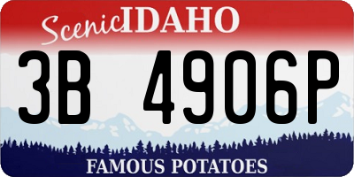 ID license plate 3B4906P