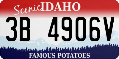 ID license plate 3B4906V