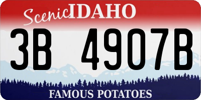 ID license plate 3B4907B