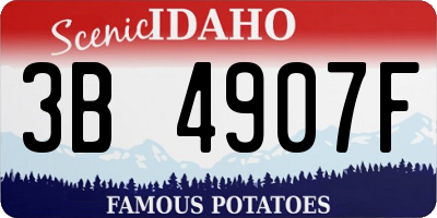 ID license plate 3B4907F