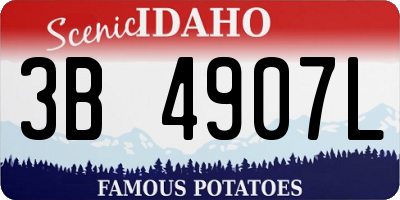 ID license plate 3B4907L