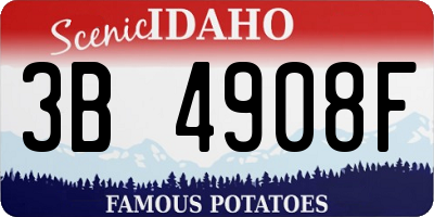 ID license plate 3B4908F